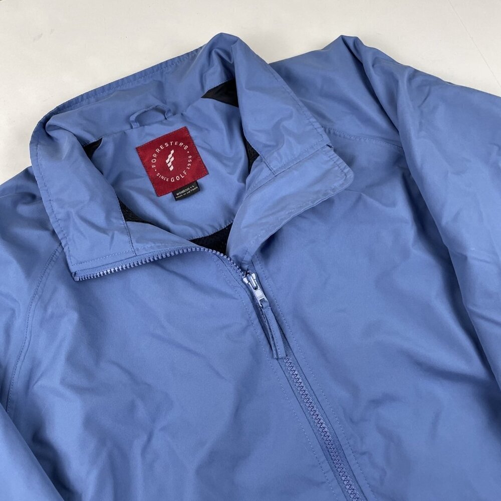 Forrester’s Golf Windbreaker Jacket Women’s L Mesh Lined Blue Polyester
